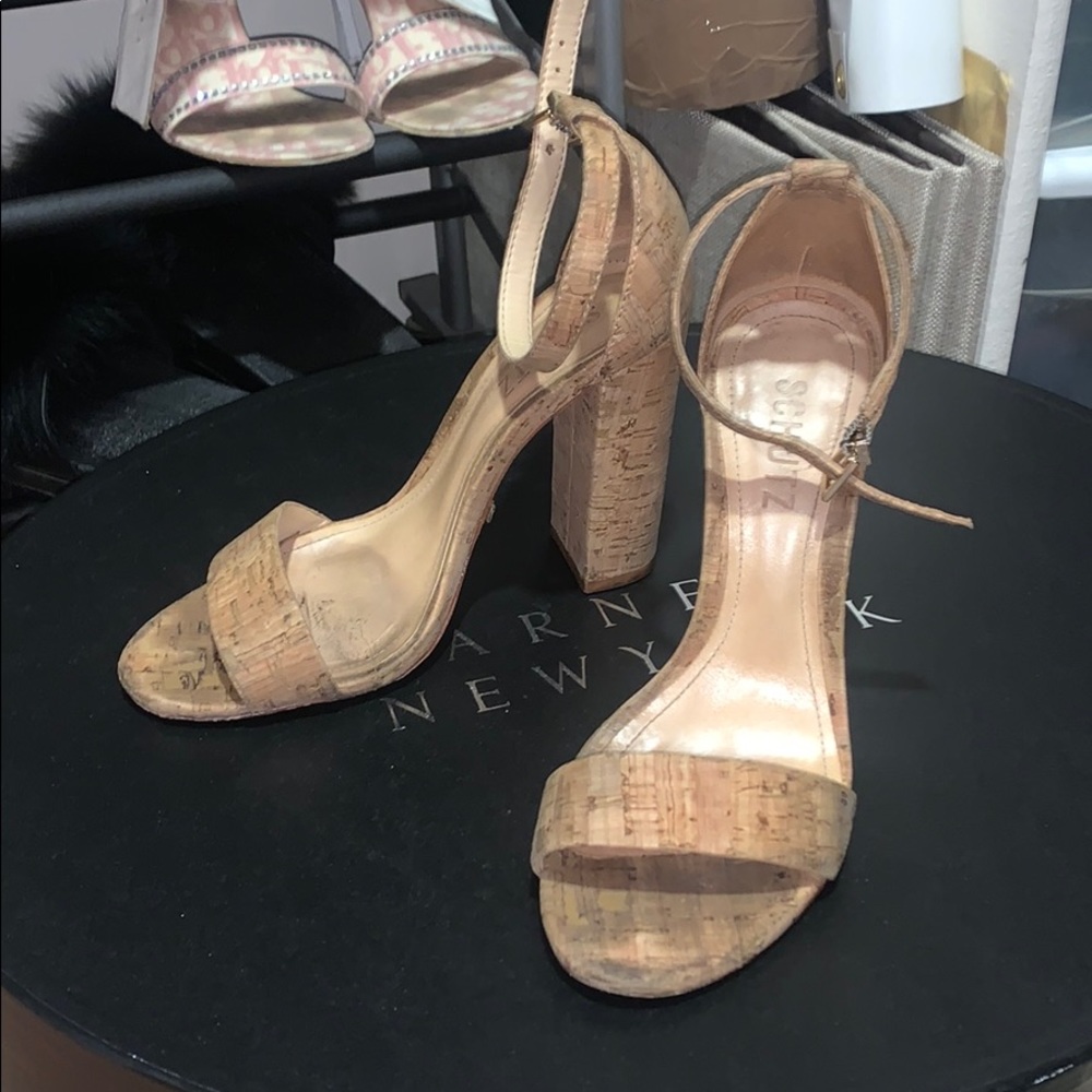 SHUTZ CORK HEEL